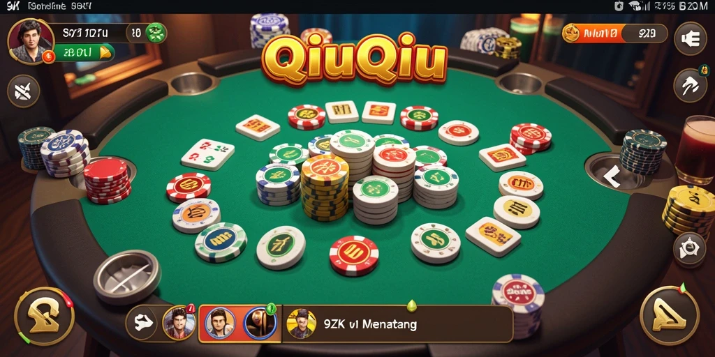 Screenshot gameplay QiuQiu menampilkan serunya permainan 9ZK.