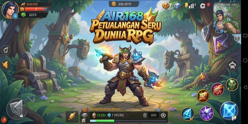 Tampilan gameplay epik di dunia fantasy RPG AIR168.