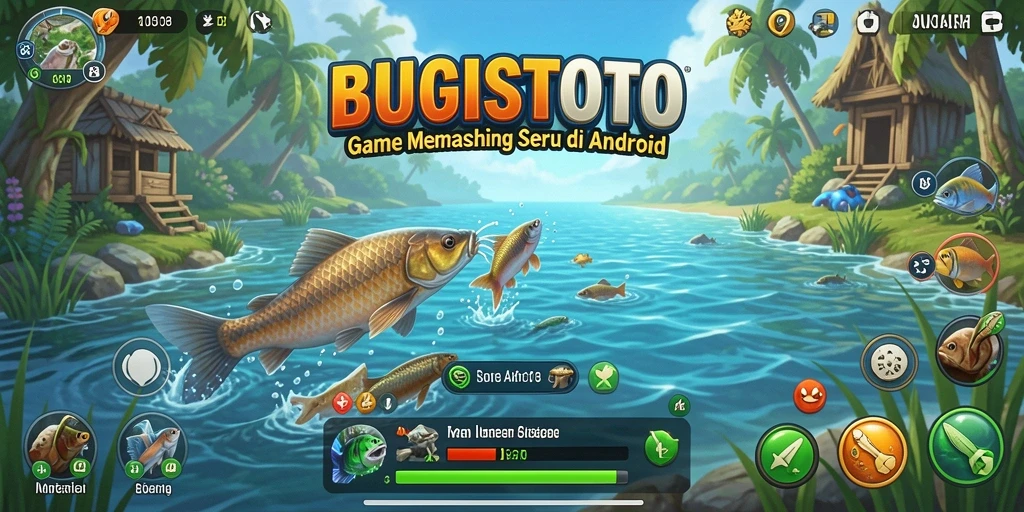 Tampilan gameplay memancing yang seru dan realistis di BUGISTOTO.