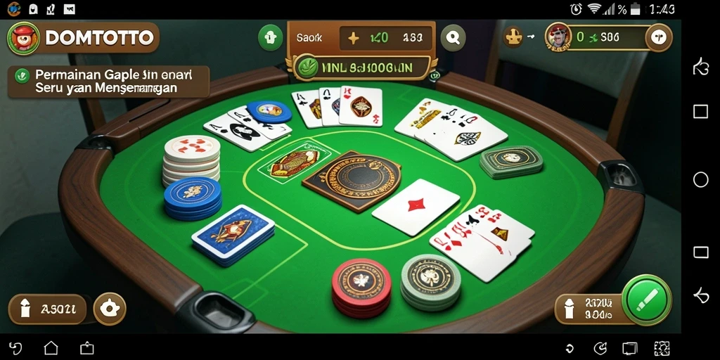 Gameplay seru bermain Gaple di DOMTOTO.