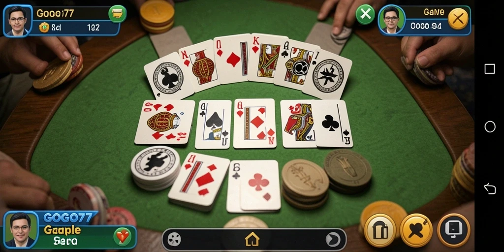 Tampilan gameplay Gaple yang seru dan interaktif.