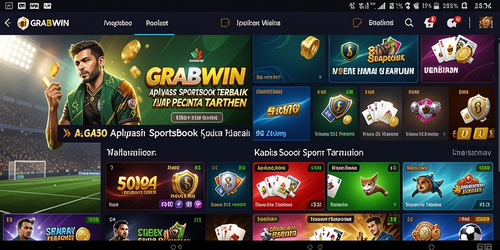 Tampilan gameplay menarik dari aplikasi Sportsbook GRABWIN.