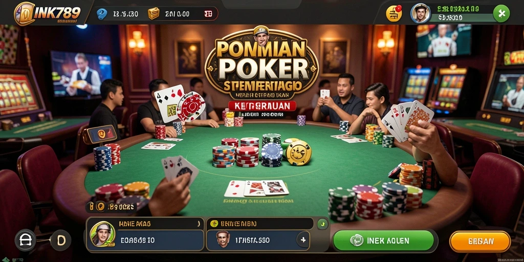 Screenshot gameplay Poker yang menampilkan aksi seru di INK789.
