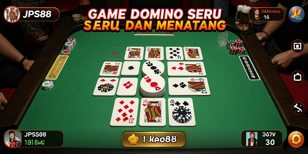 Tampilan gameplay Domino yang seru dan interaktif di JPS88.