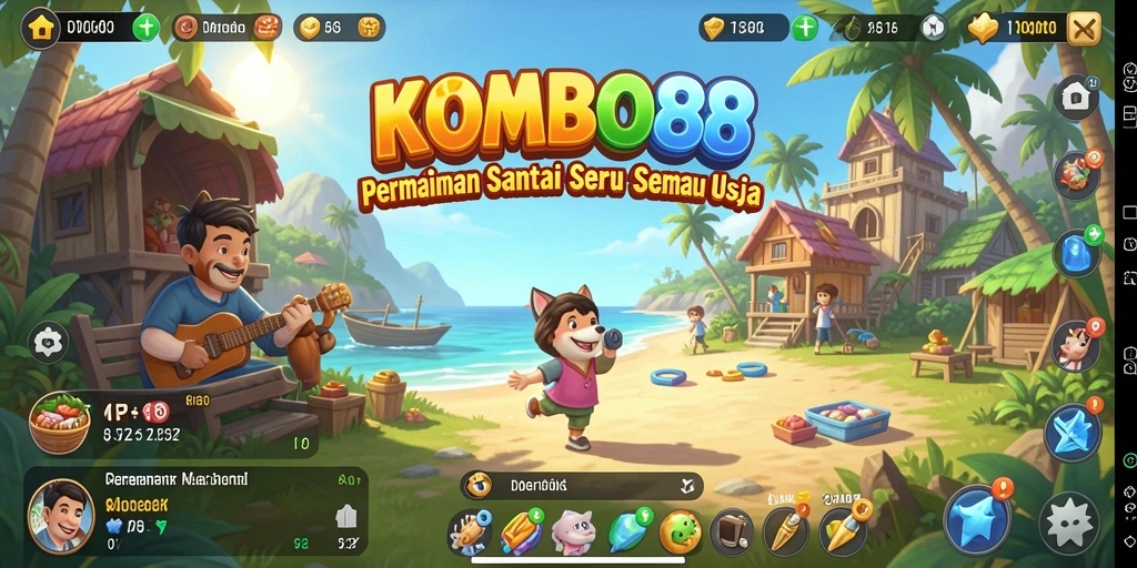Tampilan gameplay KOMBO88 menampilkan berbagai tantangan seru.