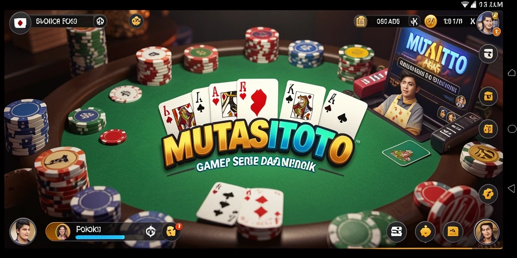 Screenshot gameplay MUTASITOTO menampilkan aksi seru permainan Poker.
