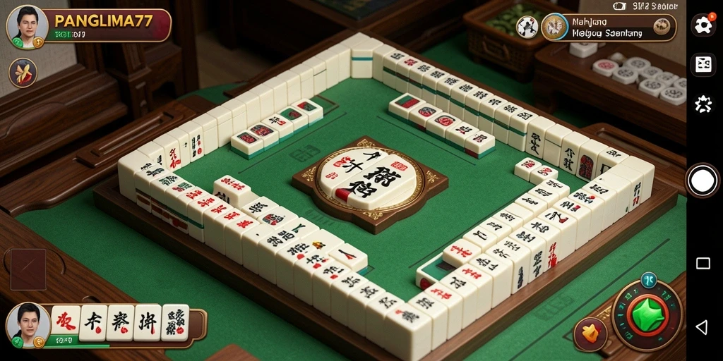Tampilan gameplay seru PANGLIMA77 dengan teka-teki Mahjong yang menantang.