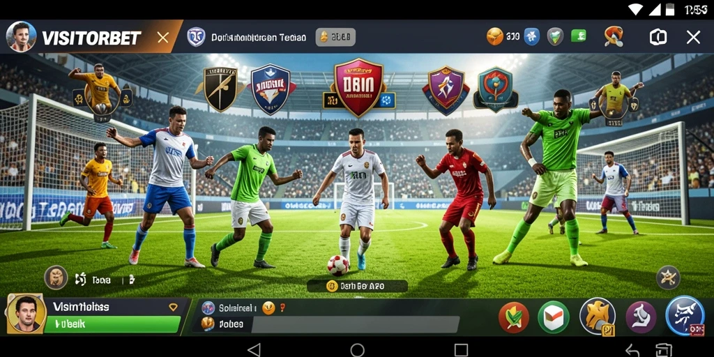 Tampilan gameplay yang menarik dari aplikasi VISITORBET untuk taruhan olahraga.